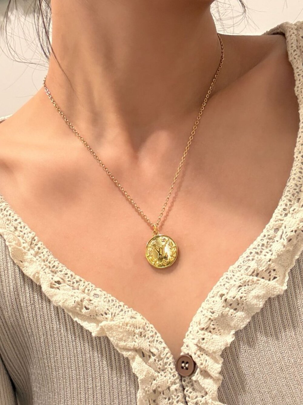 Vintage Louis Vuitton Upcycled Necklace - Picture 3 of 7